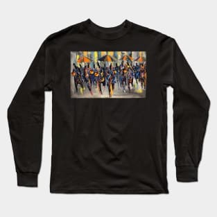 African Artwork, African People, Music and Dancing Long Sleeve T-Shirt